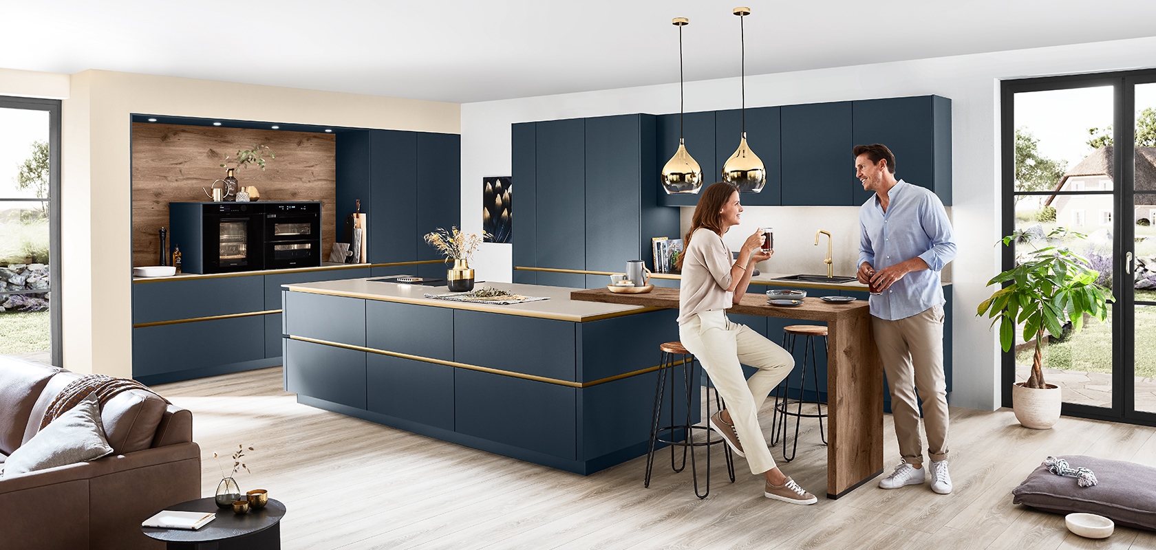 Handleless German kitchen