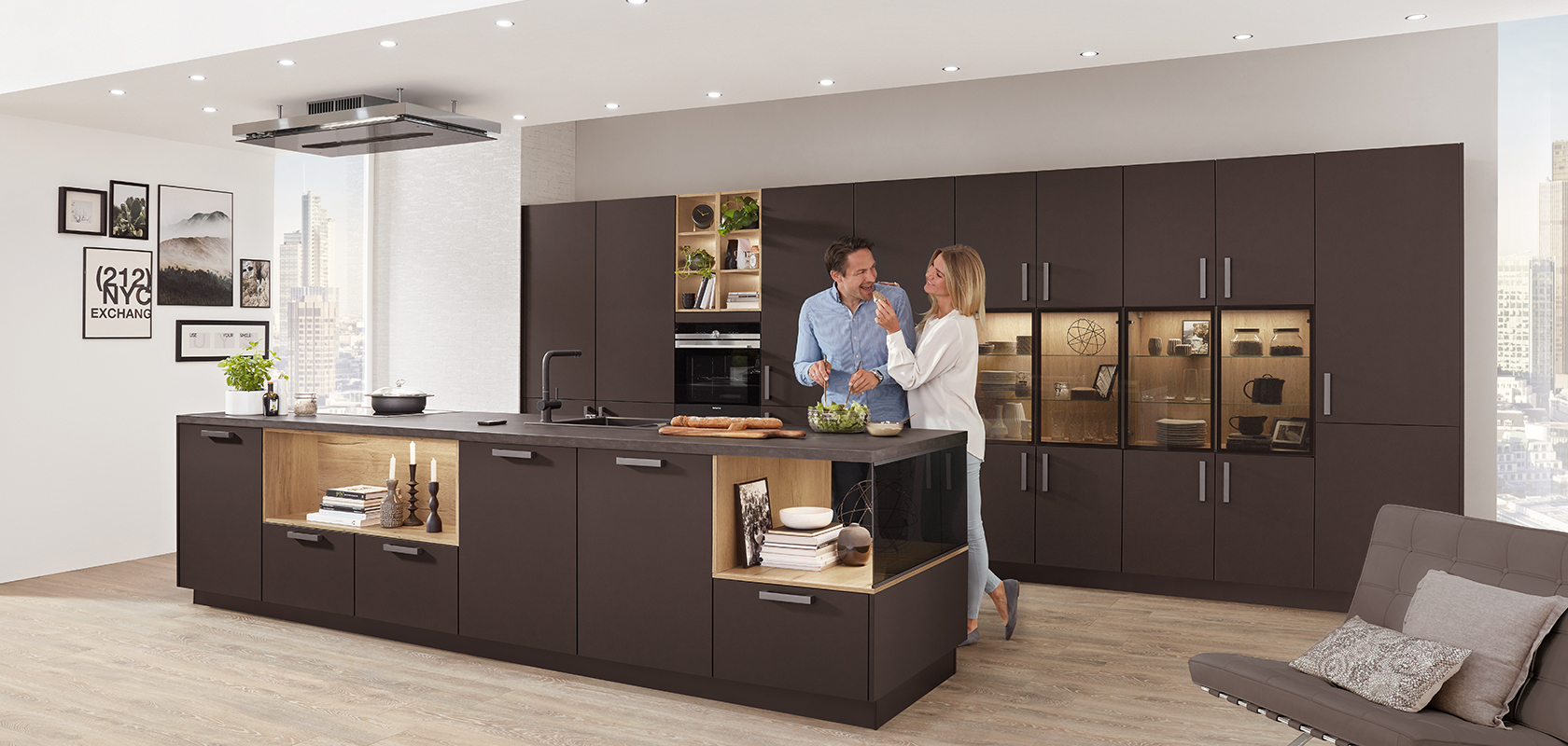 German kitchen with island